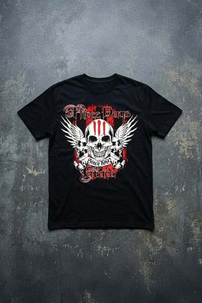 Köstebek Μαύρο Three Days Grace Unisex Y2K Μπλουζάκι