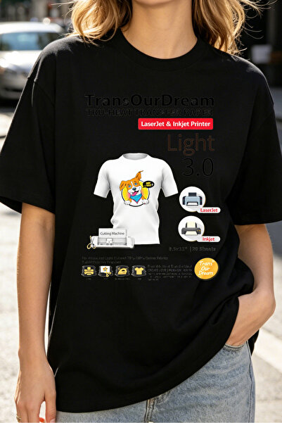 Fleck Womens T Shirts Transourdream Light 30 Laserjet Inkjet Printer Transfer...