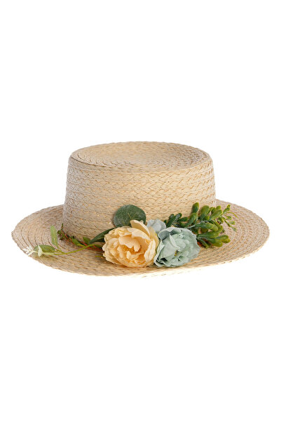 meli melo Palarie de vara cu flori decorative