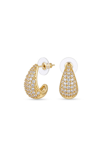Charmist Steel Zircon Droplet Earrings