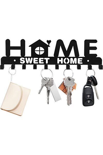 Slasa حامل مفاتيح أكريليك للتعليق على الحائط من HOME SWEET HOME، 10 خطافات، أ...