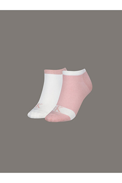 Calvin Klein Women's Soft Knitted Fabric Ck Logo Embroidered Double Pack Pink...