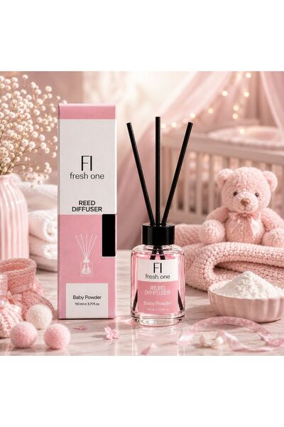 Homea Baby Powder Çubuklu Oda Kokusu 110 ml Reed Diffuser Kalıcı Ferah Ev Kokusu