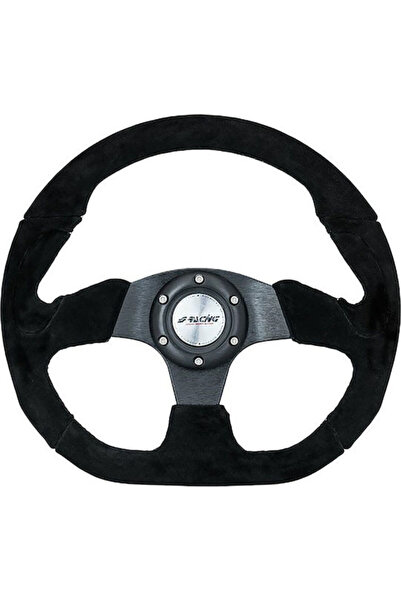 Simoni Racing Τιμόνι αυτοκινήτου τριών ακτίνων Suet, διαμέτρου 33 εκ., μαύρο....