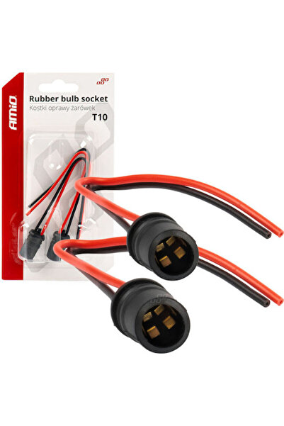 AMIO Ντουί λαμπτήρων 12/24V T10 W5W W3W W16W με καλώδιο, 2 τεμάχια, Κωδικός: ...