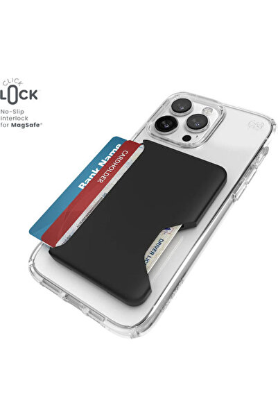 Speck Θήκη καρτών MagSafe Lick Lock σε μαύρο χρώμα