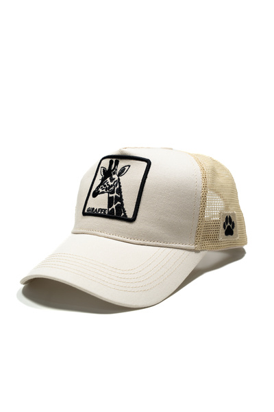 All animals Giraffe Embroidered Trucker Hat – Mesh Hat with Giraffe Embroider...