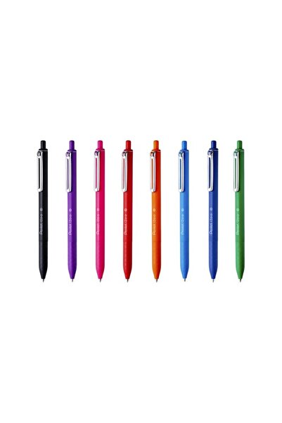 Pentel iZee Yağ Bazlı Mekanizmalı Roller Kalem 1.0 mm - 8'li Set BX470-8