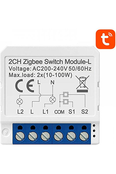Avatto LZWSM16-W2 Έξυπνος Διακόπτης 2 Κανάλια ZigBee Χωρίς Ουδέτερο