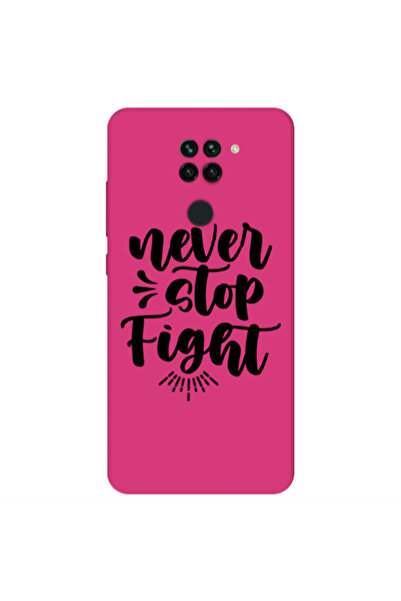 Other Xiaomi Redmi Note 9 Never stop fight Fuchsia Colored Silicone TPU Θήκη