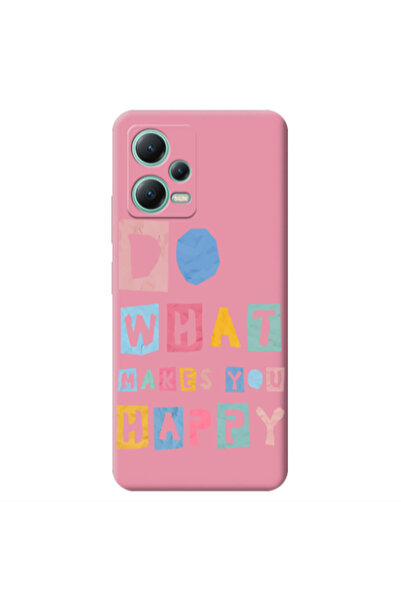 Other Xiaomi Redmi Note 12 Pro 5G Do What Makes Pink Colored Silicone TPU Θήκη