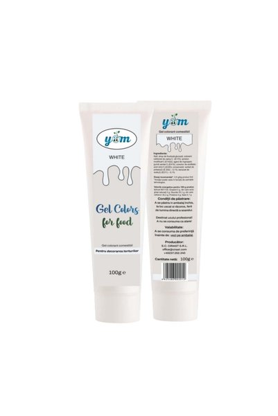 Decoratiuni Dulci Colorant gel YAM Alb |colorant alimentar 100g