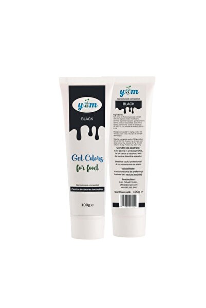 Decoratiuni Dulci Colorant gel YAM Negru | colorant alimentar