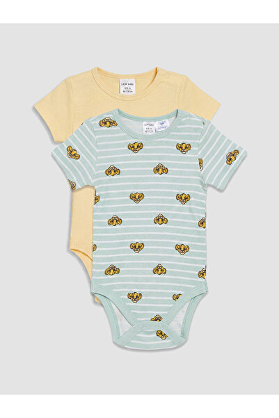 LC Waikiki Orange Lion King Printed Baby Boy Bodysuit 2-Piece