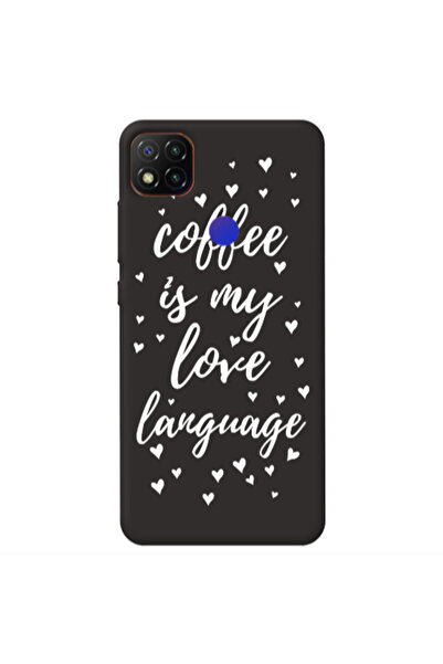 Other Xiaomi Redmi 9c Coffe is my love language Black Colored Silicone TPU Θήκη
