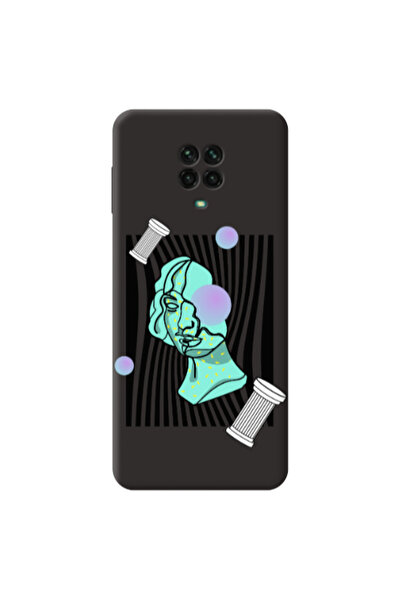 Other Xiaomi Redmi Note 9 Pro Columns Black Colored Silicone TPU Θήκη