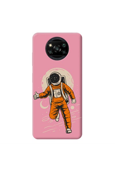 Other Xiaomi Poco X3 Pro Hitchhike Pink Colored Silicone TPU Θήκη