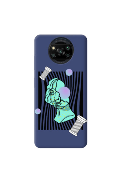 Other Xiaomi Poco X3 /X3 Pro Columns Dark blue Colored Silicone TPU Θήκη