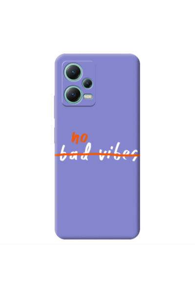 Other Xiaomi Redmi Note 12 Pro 5G No bad vibes 2 Purple Colored Silicone TPU ...