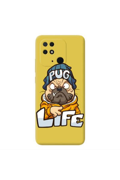 Other Xiaomi Redmi 10C Pug Life 2 Yellow Colored Silicone TPU Θήκη