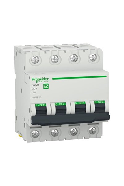 OEM Disjunctor electric modular Schneider Easy9 4P 50A 4,5kA, curbă C