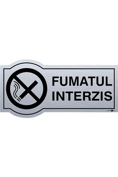OEM Indicator semnalizare „Fumatul interzis”, argintiu