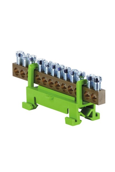 OEM Pollmann screws grounding clamp with 12 connections, for rail-type electr...