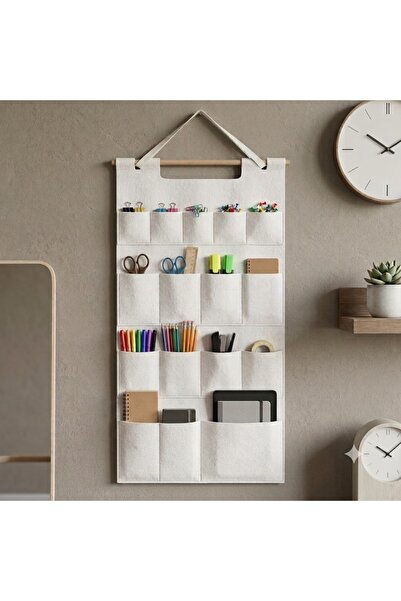 GlassySKY Wall Mounted Storage Organizer Organizer Felt Bag for Stationery/Ha...