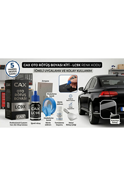 caxcolors CAX [ LC9X ] İğneli Araç Oto Rötuş Boyası Seti Çizik Giderme Kiti +...