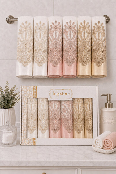 Hig Store Pachet cadou brodat cu dantelă franțuzească pentru mireasă și mire,...