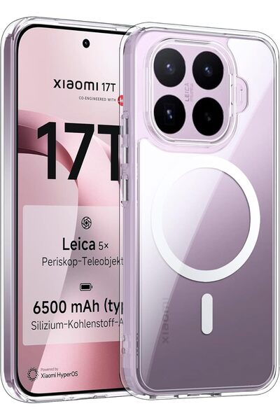 m.tk moveteck Xiaomi Mi 17T Uyumlu Kılıf Magsafe Şarj Özellikli Şeffaf İnce S...