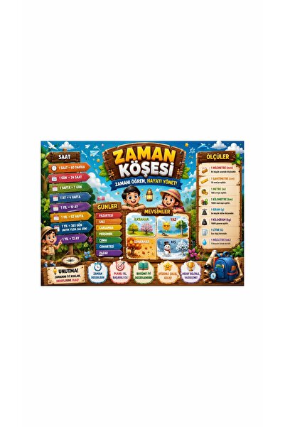 Gokco Zaman Köşesi Afişi Sınıf Öğrenci Okul Etkinlik Afişi 50x70cm Ebat Brand...