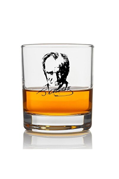 gifttime Ataturk Signature and Portrait Whiskey Glass - Mustafa Kemal Atatürk...