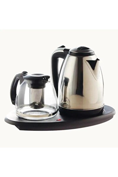 Tradeo 2L Electric Kettle with 1L Glass Tea Maker Tray, Auto Shut Off and Ove...