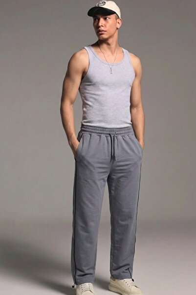 comstar Men's Gray Relaxed Sweatpants with Elastic Waist