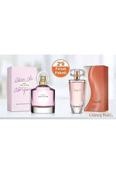AVON Treselle 50 ml EDT Kadın Parfüm ve Viva La Vita 50 ml EDP Kadın Parfüm Seti