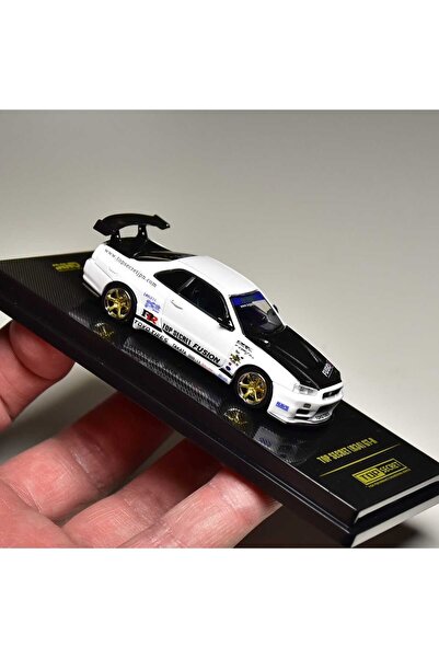 HOT WHEELS Inno64 1/64 TOP SECRET R34 GT-R White Diecast Scale Model Car