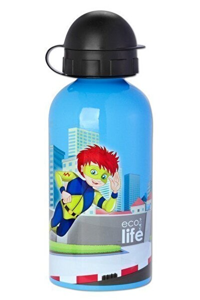 Ecolife Μεταλλικό Παιδικό Μπουκάλι 400ml - Σούπερ Μπόι (33-BO-2007)
