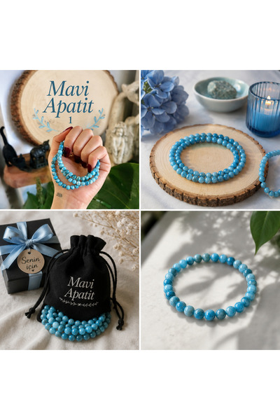 best bioenerji taş terapi Apatite Natural Stone Bracelet – Certified |   Natu...