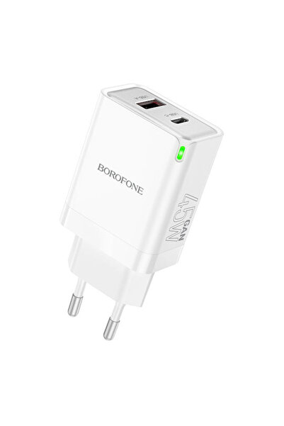 Borofone Φορτιστής Χωρίς Καλώδιο με Θύρα USB-A και Θύρα USB-C, Παροχή Ισχύος ...
