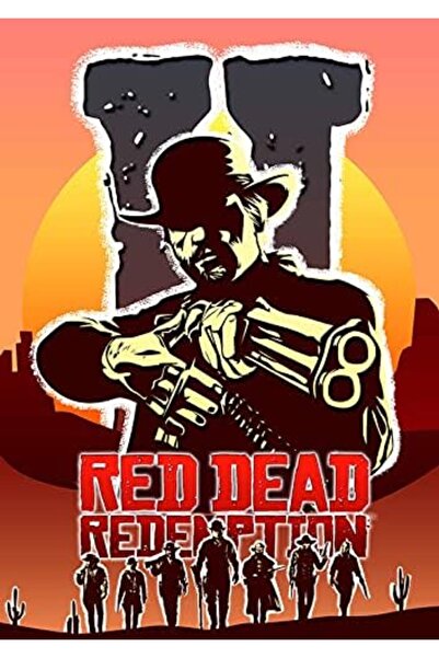 ESSESORIES ملصق جداري أنمي لـ Red Dead Redemption 2، ديكور غرفة ذاتي اللصق