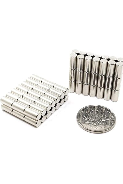 Hdg Ø5x10 mm diametrik neodyum mıknatıs 10 adet - Manyetizasyon Yönü: yan yüzeylerdir