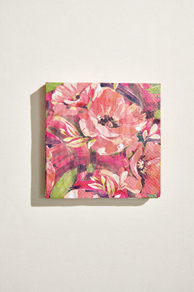 Paşabahçe Vivid Flowers 20-Piece Napkins, Stylish Tableware Accessory