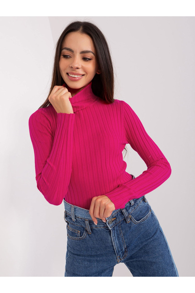 Factory Price Pulover Dama Maneca lunga, Dungi, P-M, Fucsia Eleganta Office M...