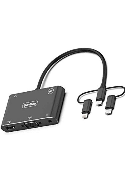 ELTRAZONE 5-in-1 Mobile HD Screen Player Adapter GD-8762 – USB-C, Lightning, ...