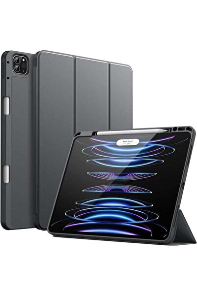 ELTRAZONE 2024 iPad Pro 13-Inch Smart Case with Pencil Holder – Grey, Support...