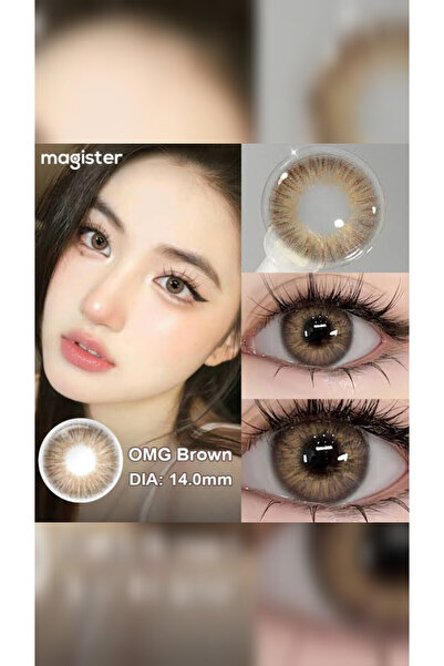 Elvoria OMG Brown açık kahve renkte doğal göz lensi yıllık