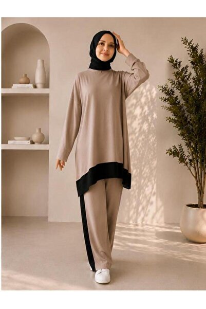 AYSUN AYDEMİR Summer Vison/Black Tesuture Double Suit