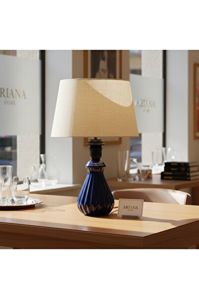ariana sytle 24 cm Serrated Hatless Wired Ceramic Lampshade Bottom