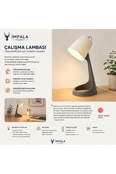 IKEA Svallet Dekoratif Çalışma Lambası